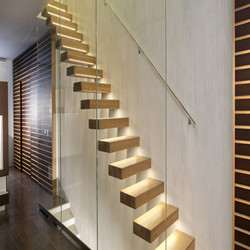 steel-wood floating staircase 