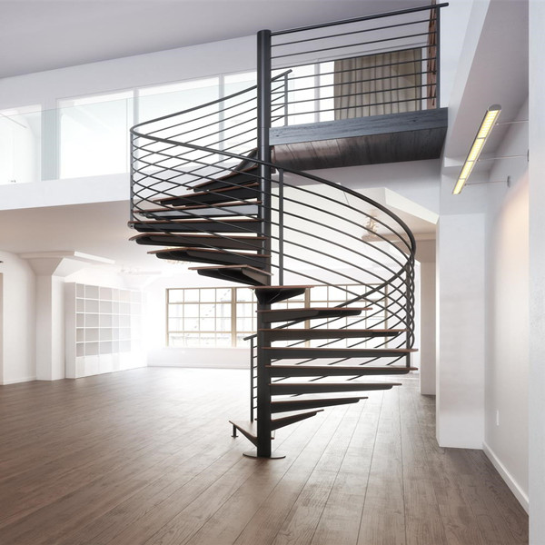 Spiral staircase steel structural design 