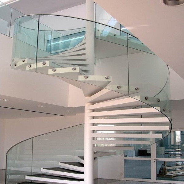 Metal spiral stairs led light customized staircase