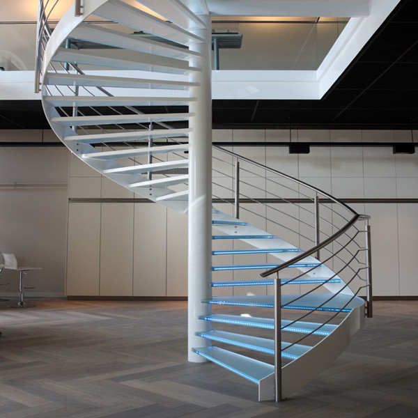 Modern designs stainless steel spiral stairs interior staircase with tread 