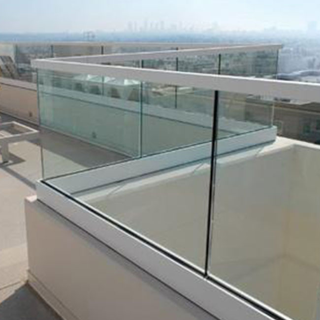 Balcony stainless steel handrail glass railing design PR-U002