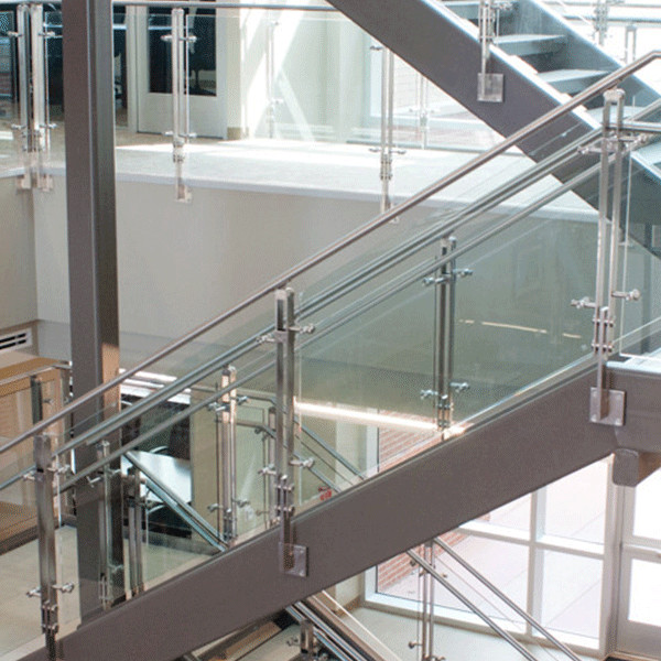 Steel Glass Railing Frameless Glass Railing 304 Stainless Steel Frameless Glass Standoff For Balcony Railing 