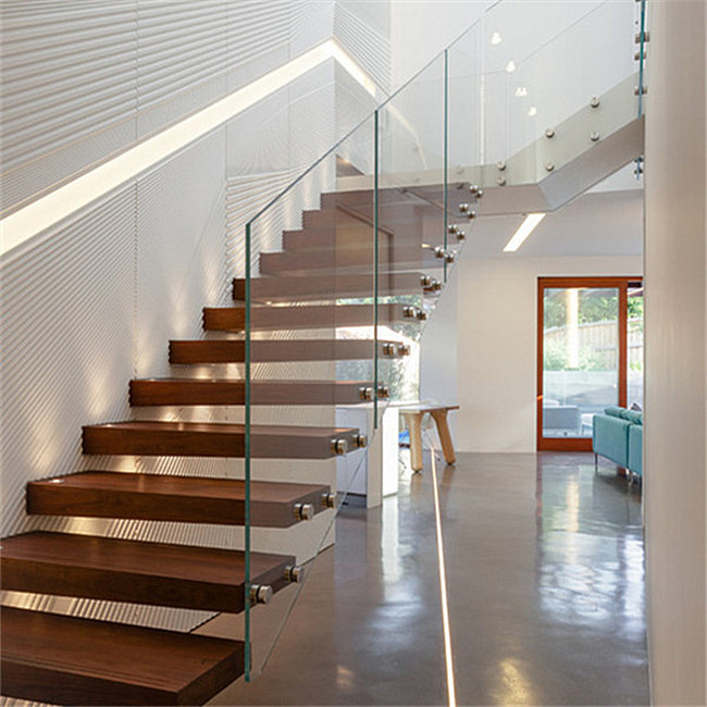 Steel Wood Modern Floating Staircase