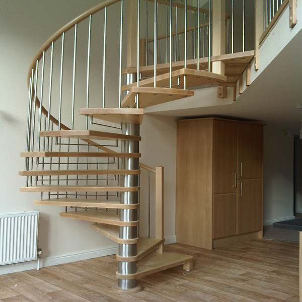 Exterior stainless steel spiral staircase