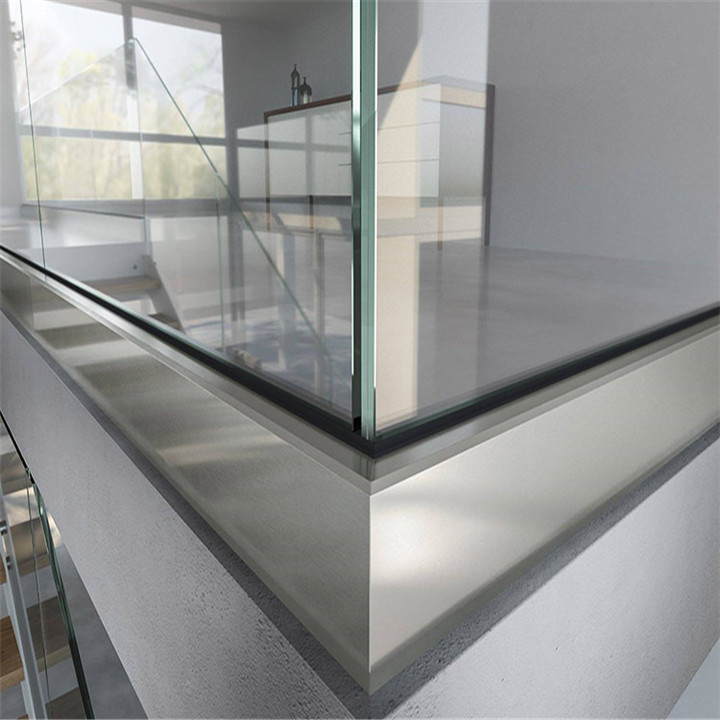 U channel aluminium glass balustrade PR-U006