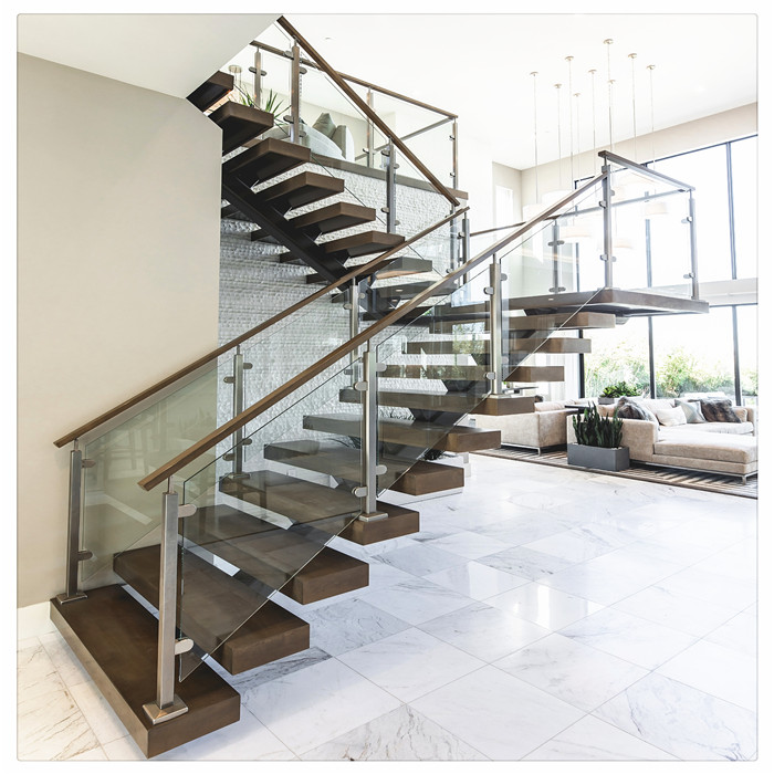 interior steel straight stairs