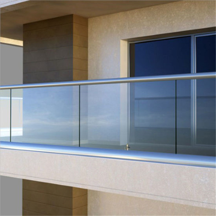 Balcony Top Mounted U Channel Tempered Glass Frameless Railing PR-U034