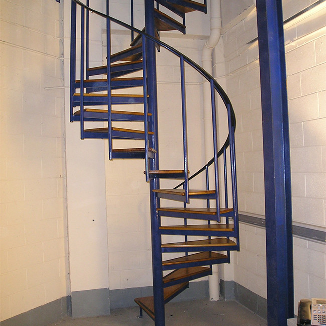 Villa indoor decorative spiral iron staircase