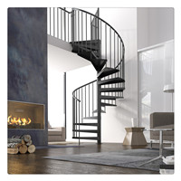 Decorative outdoor spiral stair cast iron spiral staircase