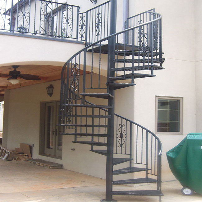 Steel Glass Modern spiral staircase outdoor