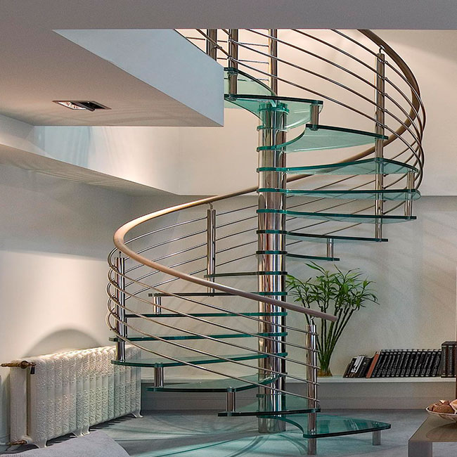 modern spiral staircase/staircase handrail design