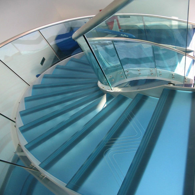 home design used spiral curved stainless steel staircase