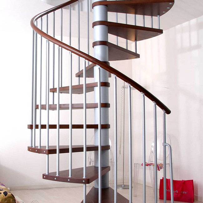 Commercial indoor solid wood staircase designs stainless steel stairs