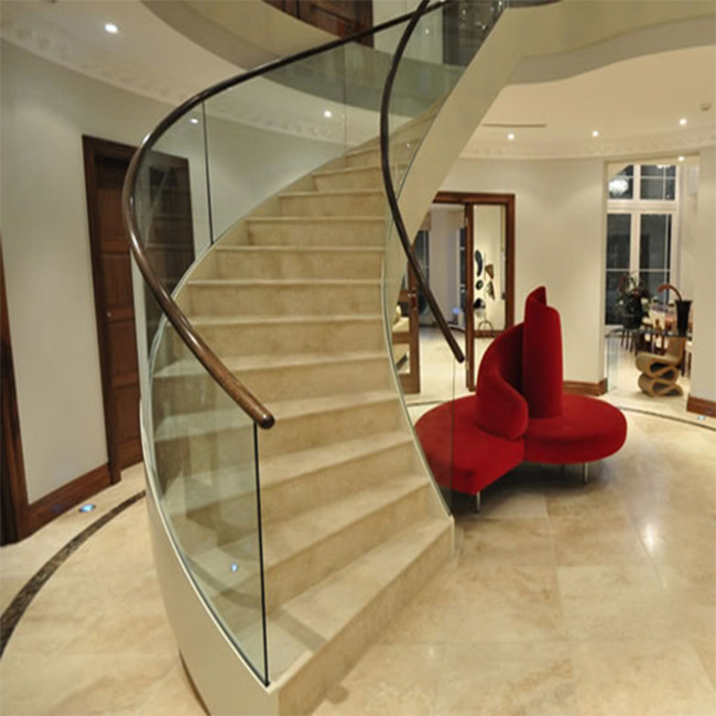 contemporary style cast iron staircase curved