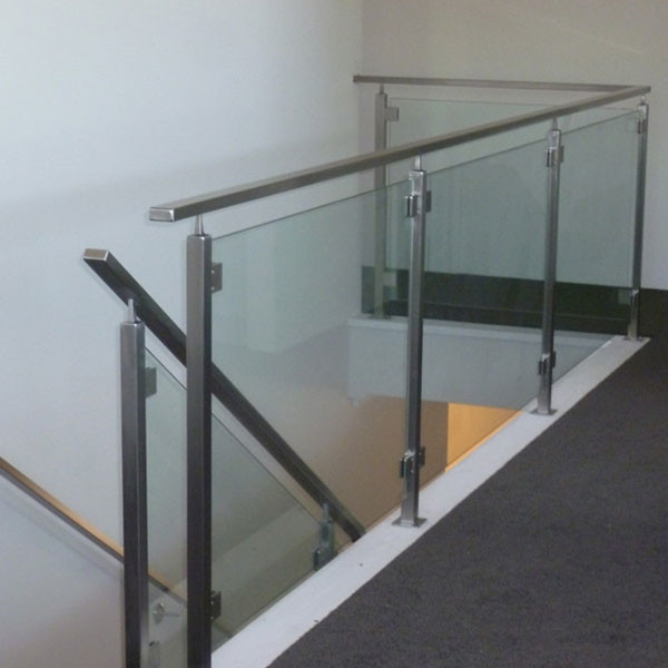 square post glass railing for sell