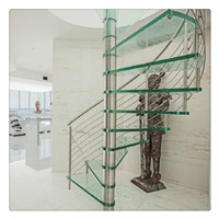 MODERN DESIGN LUXURY GLASS CUSTOMISED PREFAB BUILDING MANUFACTURE OEM STAIRCASE