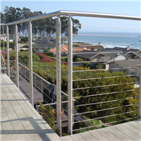 Stainless steel square cable handrail design stair balcony railing