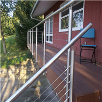 Stainless steel handrails cable railing system for indoor and outdoor