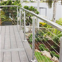 Black Color Customized Stainless Steel Cable Railing