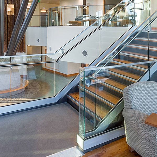 staircase railing design u channel glass balustrade price