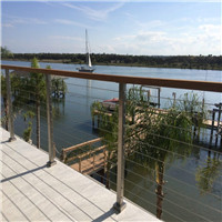 Cable railing stainless steel wire balustrade with handrail