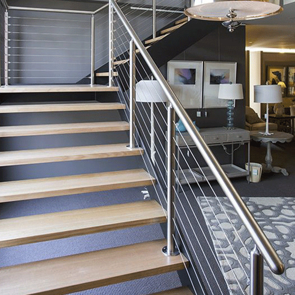 Modern indoor timber wood stair treads