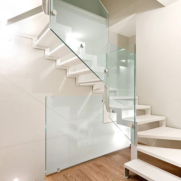 modern custom stairs glass railing u shape staircase design steel wooden staircase for home