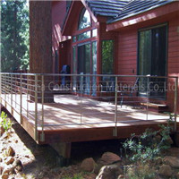 Outdoor deck cable railing system