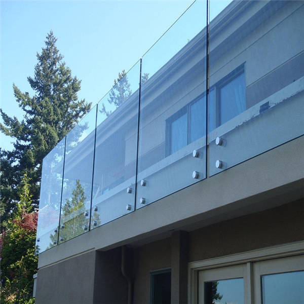 Exterior glass railing standoff balcony balustrade-JJ72