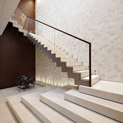 Custom Factory price customized modern design wooden tread straight staircase