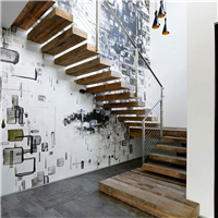 Interior used stainless steel floating stairs design