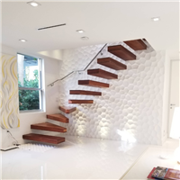 Home Interior Stair Wood Floating Staircase