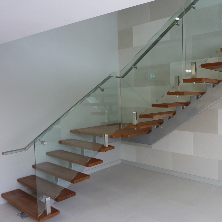 Modern staircase straight steel staircase design