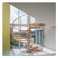 Indoors professional design round stairs spiral staircase