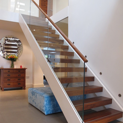 Custom Indoors modern design steel wood prefabricated straight staircase