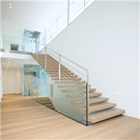 DIY Glass Floating Stairs Glass Straight Staircase