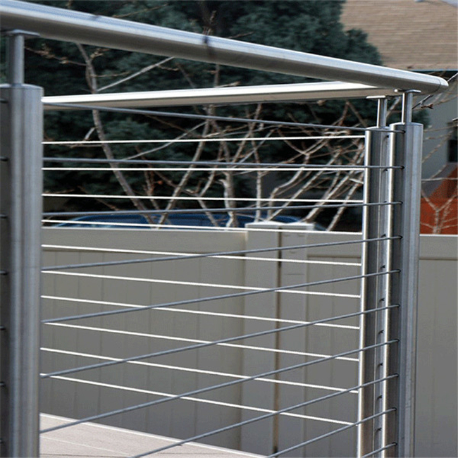 Stainless steel wire staircase railing prices