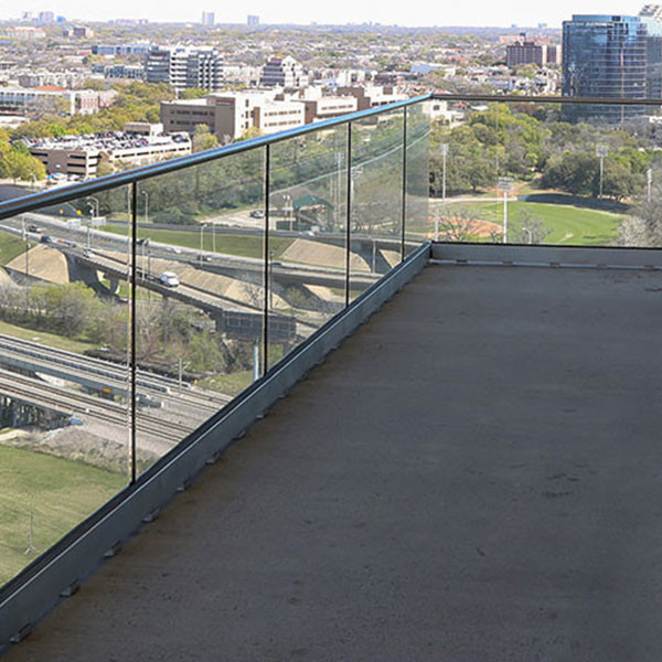 open view glass balcony railing price