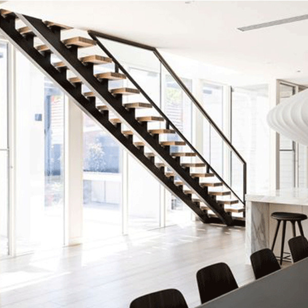 Modern indoor timber luxury stair