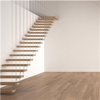 Modern straight stair floating glass staircase design