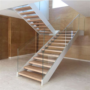 modern custom stairs glass railing u shape staircase design