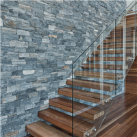 Customized wood stairs floating stair design