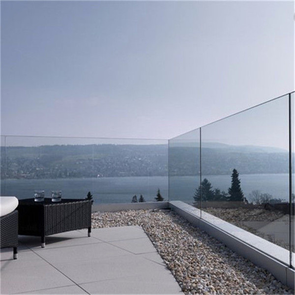 Aluminium U Channel Glass Balcony Stainless steel Railing