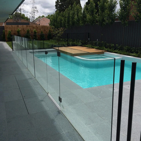 aluminum glass railing pool fence for villa