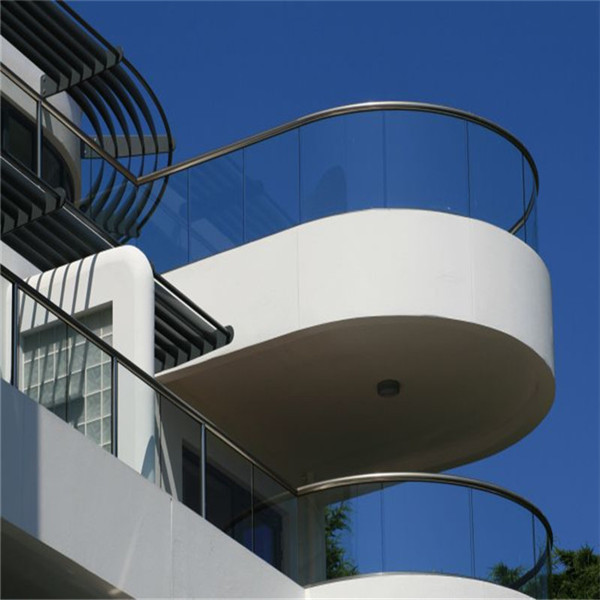 Aluminum U channel glass railing frameless glass railing