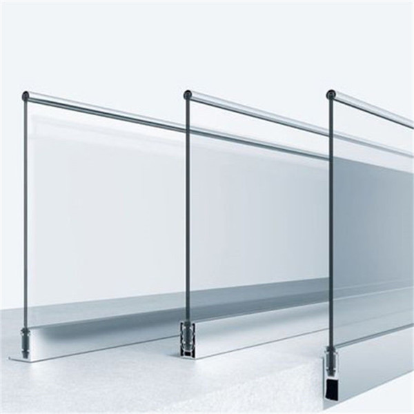 Factory outside balcony glass railing with aluminum U channel