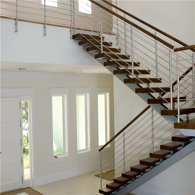 industry solid wooden custom staircase designs stainless steel railing