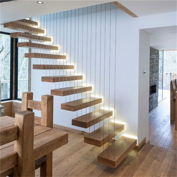 Modern style Tempered Glass floating Staircase new design floating staircase for selling