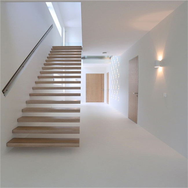 New design interior floating staircase with glass floating glass staircase modern design glass railing