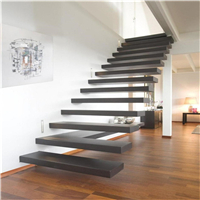 Solid wood steel floating stairs for decoration and suppliance